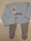 Conjunto Celeste/Gris Invierno