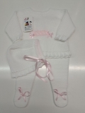 Conjunto Invierno Blanco/Rosa