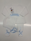 Conjunto Invierno Blanco/Celeste