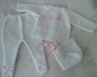 Conjunto Blanco/Rosa Invierno